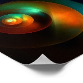 円モダンカラフル抽象芸術のパターン#18 ポスター (角)