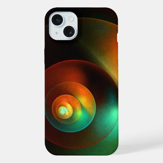 円モダンカラフル抽象芸術のパターン#18 iPhoneケース (裏面)