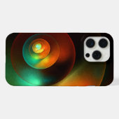 円モダンカラフル抽象芸術のパターン#18 iPhoneケース (裏面横)