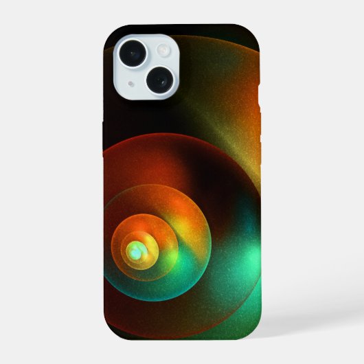 円モダンカラフル抽象芸術のパターン#18 iPhone 15ケース (裏面)