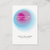 円モダンカラフル色ブレンド 名刺 (正面)