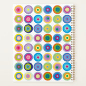 円モダンパーソナライズされたの名カラフル前2023 プランナー手帳 (裏面)