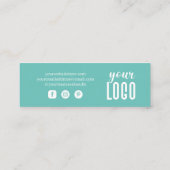 円モダンパーソナライズされたサンキューカードの順序 スキニー名刺 (裏面)