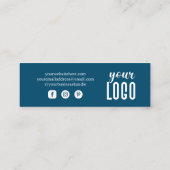 円モダンパーソナライズされたサンキューカードの順序 スキニー名刺 (裏面)