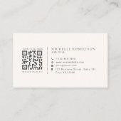 円モダンロゴ、シンプルQR 名刺 (裏面)