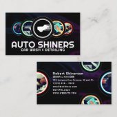 円モダン丸詳細車の 名刺 (正面/裏面)