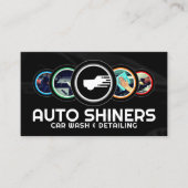 円モダン丸詳細車の 名刺 (正面)