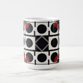 円モダン付き幾何学的抽象芸術 コーヒーマグカップ (中央)