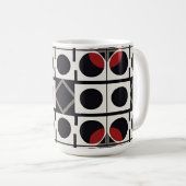 円モダン付き幾何学的抽象芸術 コーヒーマグカップ (正面右)