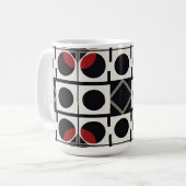円モダン付き幾何学的抽象芸術 コーヒーマグカップ (正面左)