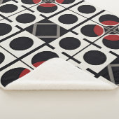 円モダン付き幾何学的抽象芸術 シェルパブランケット (3/4)