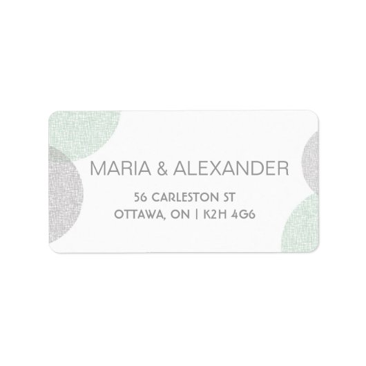 円モダン付き活字スタイルラベル ラベル (正面)