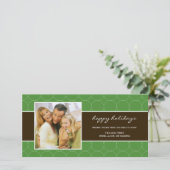 円モダン休日の写真カード – 緑 シーズンカード (スタンド正面)