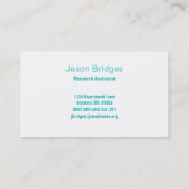 円モダン名刺、ターコイズ 名刺 (裏面)