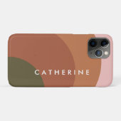 円モダン地球トーン幾何学的ミニマリスト Case-Mate iPhoneケース (裏面(横))