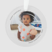 円モダン形グランジ2枚アクリル オーナメント (正面)