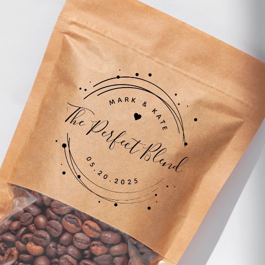 円モダン形ザパーフェクトブレンド結婚式の引き出物 セルフインキングスタンプ