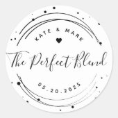 円モダン形ザパーフェクトブレンド結婚式の引き出物 ラウンドシール (正面)