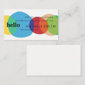 円モダン形(混在文字) 名刺 (正面/裏面)