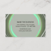 円モダン水色グリーン自然プロフェッショナル 名刺 (裏面)