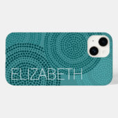 円モダン点ジオメトリパターンの大きな名前 Case-Mate iPhoneケース (裏面 (横))