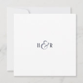 円モダン白フォトオーバーレイ 招待状 (裏面)