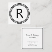 円モノグラム スクエア名刺 (正面/裏面)