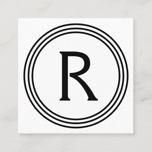 円モノグラム スクエア名刺 (正面)