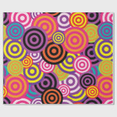 円ラッサイケデリックピング紙 ラッピングペーパー (フラット)