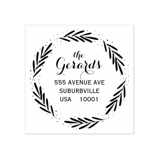 円リースブランチカスタムゴムスタンプ ラバースタンプ (インプリント)