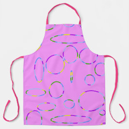 円ループモダンピンクマゼンタ エプロン