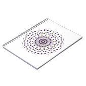 円万華鏡のように千変万化するパターンバラピンク色手描き ノートブック (左側)