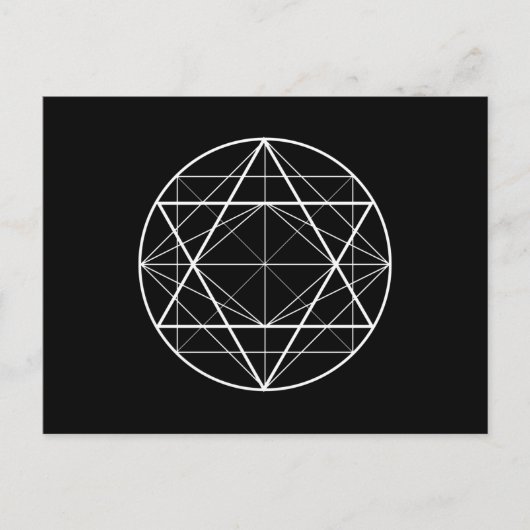 円三角形の神聖なジオメトリスケッチ ポストカード (正面)