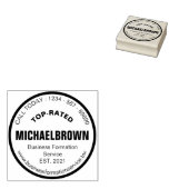 円事業形成登録代理人 ラバースタンプ (押印)