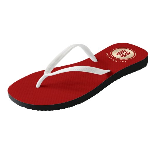 円二重の幸福中国のの結婚ビーチサンダル ビーチサンダル (アングル)