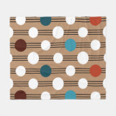 円付きのシームレスなジオメトリパターン フリースブランケット (正面(横))