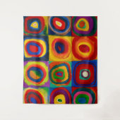円付き正方形、抽象芸術、ワジリー·カンディンスキー タペストリー (正面)