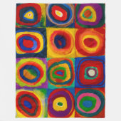 円付き正方形、抽象芸術、ワジリー·カンディンスキー フリースブランケット (正面)