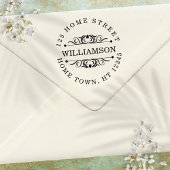 円伝統的形差出人住所 セルフインキングスタンプ