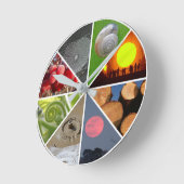 円入り自然 ラウンド壁時計 (傾斜)