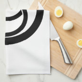 円内のリンクされた円 キッチンタオル (四つ折り)