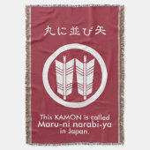 円内の二本の平行な矢 スローブランケット (正面縦)