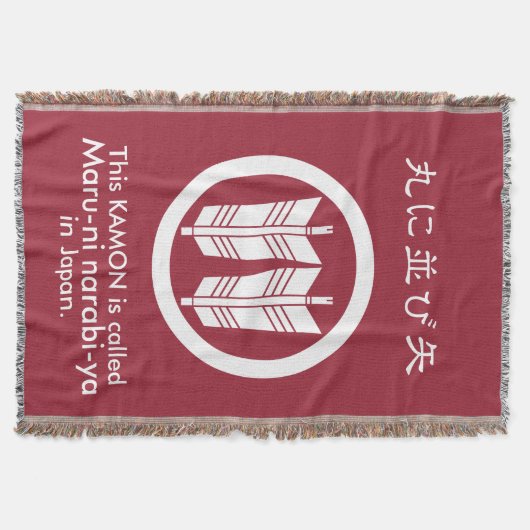 円内の二本の平行な矢 スローブランケット (正面)