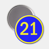 円内の数値21 マグネット (正面/裏面)