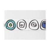 円及び角形材のバルミツワーの腹バンド覆い 招待状ベリーバンド (裏面例)