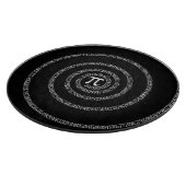 [円周上の円周上の黒スタイル] カッティングボード (角)