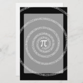 [円周上の円周上の黒スタイル] 便箋 (正面/裏面)