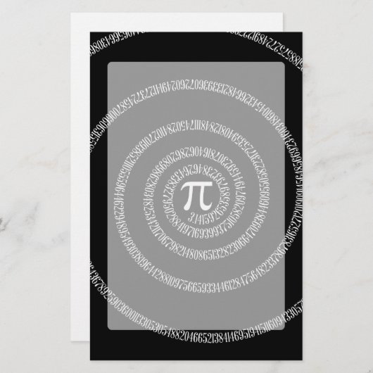 [円周上の円周上の黒スタイル] 便箋 (正面/裏面)