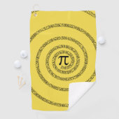 円周上のPiグラフィックの緩和曲線 ゴルフタオル (インサイチュ)