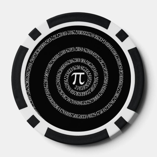 円周方向上桁の上黒の緩和曲線 ポーカーチップ (裏面)